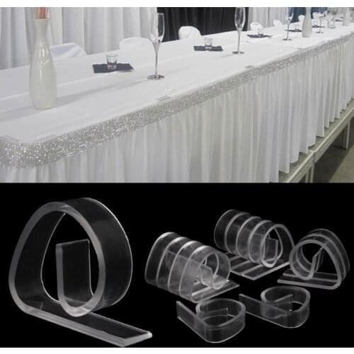 12 Pcs Clear Tablecloth Clips Picnic Table Cloth Holder Plastic Table Cover Clamps for Home Kitchen Wedding Party Decor Supplies