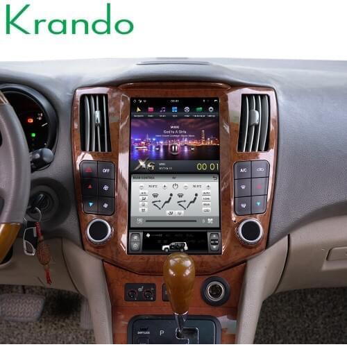 Krando Car Radio Gps For Lexus RX330 RX350 RX400 Android 9.0 4+32g 11.8" Tesla Vertical Screen Navigation Multimedia System WIFI