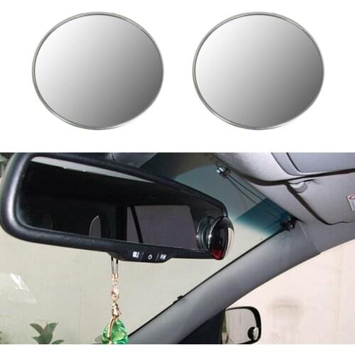 2pcs Car Mirror Wide Angle Round Convex Blind Spot Mirror for Parking Rear View Mirror