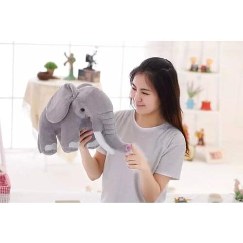 Large 50cm cartoon gray elephant plush toy soft pillow birthday gift b0309