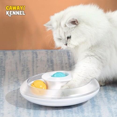 CAWAYI KENNEL Kennel Pet Cats Toy with Catnip Ball Interactive Pet IQ Training Ball Make Cat Funny Pet Supplies D2042