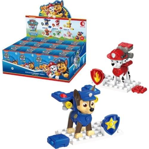 Genuine New Paw Patrol Deformation Backpack Blind Box Puzzle Assembling Building Blocks Childrens Intelligence Development Toys