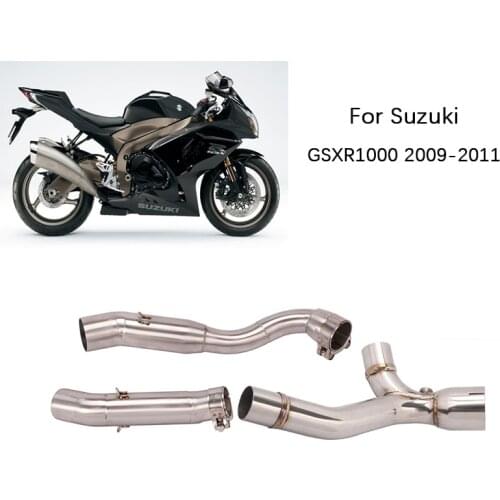 For Suzuki GSXR1000 2009-2011 Motorcycle Exhaust Pipe Middle Link Pipe Delete Catalyst Slip On 51mm Modified Mufflers Left Right