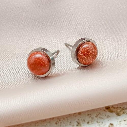 Elegant Vintage Stud Earrings Natural Stone Stud Earrings Women Lady Girls Boho Jewelry Earrings Boho Fashion Jewelry