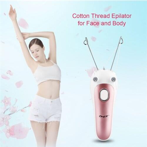 Electric Facial Hair Remover Female Body Leg Face Cotton Thread Epilator Shaver Pull Surface Painless Defeatherer Women Beauty