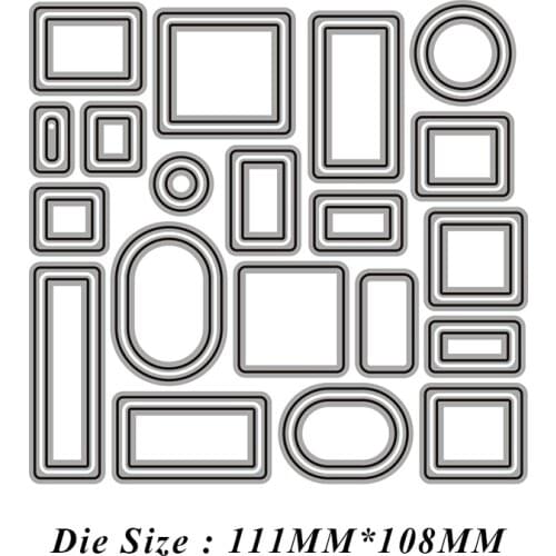 Geometry Frame Metal Cutting Dies for DIY Scrapbooking Photo Album Decorative Embossing PaperCard Crafts Die 2021