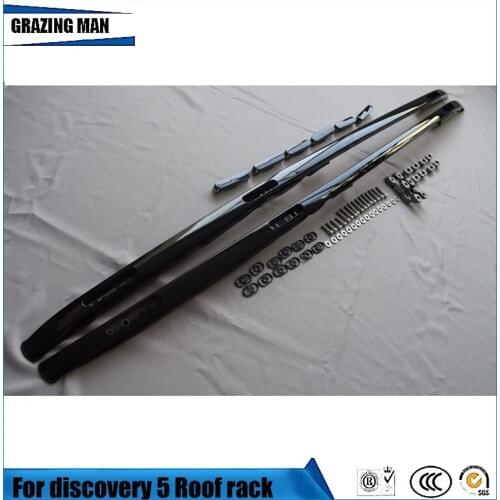 Hot selling aluminium alloy 2 pcs material black color roof rack for discovery 5 roof rack