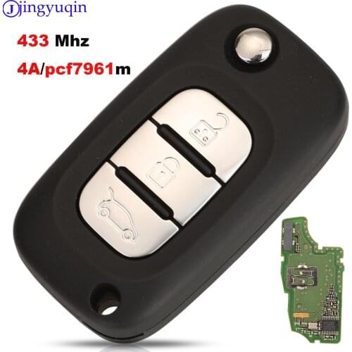 Jingyuqin Remote Car Key 433mhz 4A/pcf77961m Chip For LADA Vesta Granta XRay Kalina Priora Sedan 3buttons