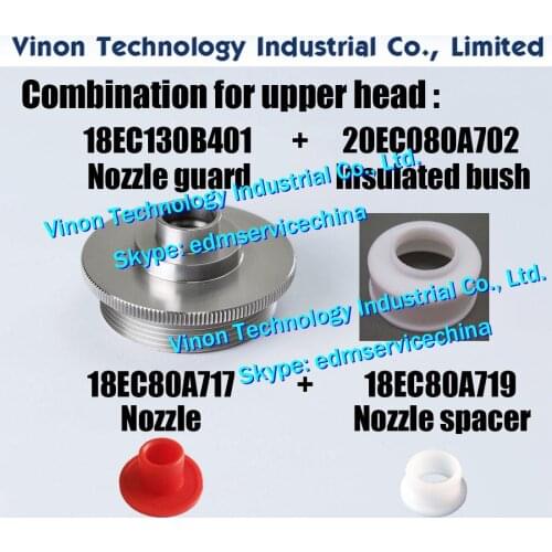U Series Combination Set for Upper head 18EC130B401 Nozzle guard+20EC080A702 Insulated bush+18EC80A717 Nozzle+18EC80A719 Nozzle