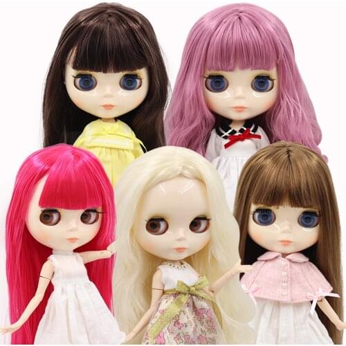 ICY DBS Blyth Doll toy joint body white skin shiny face with clothes and shoes, 30cm 1/6 toy girl gift