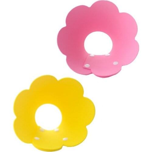 Legendog 2PCS Adjustable Pet Cat Dog Flower Shape Circle Collar Cotton Dogs Protective Neck Collar Cone Recovery Wound Collar