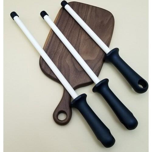 Ceramic (zirconia) rod knife sharpener with ABS handle sharpener, suitable for chef steel knife kitchen assistant ceramic musat