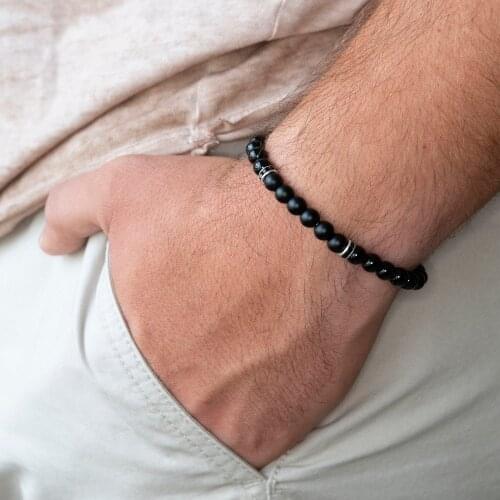 NAIQUBE Stone Bracelets For Men