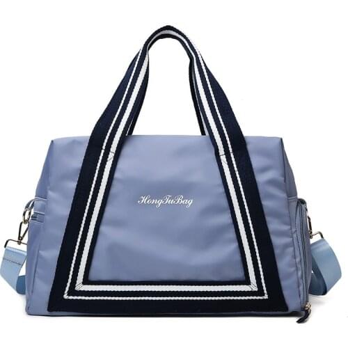 New Fashion Gym Bag Travel Bag For Women Wet Dry Separation Shoe Organizer Pocket Weekend Bag Over Night Bag Ladies Big Handbag