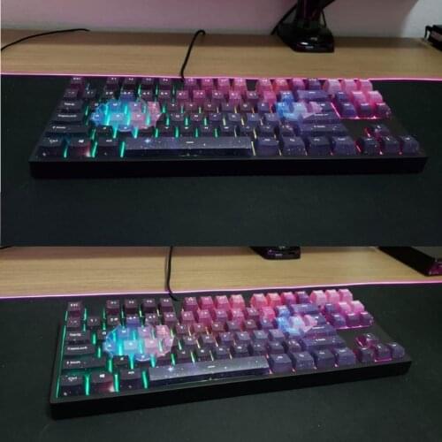 OEM PBT Starry Sky Dye-Sublimation Keycap Cherry MX Switches Mechanical Keyboard U1JA