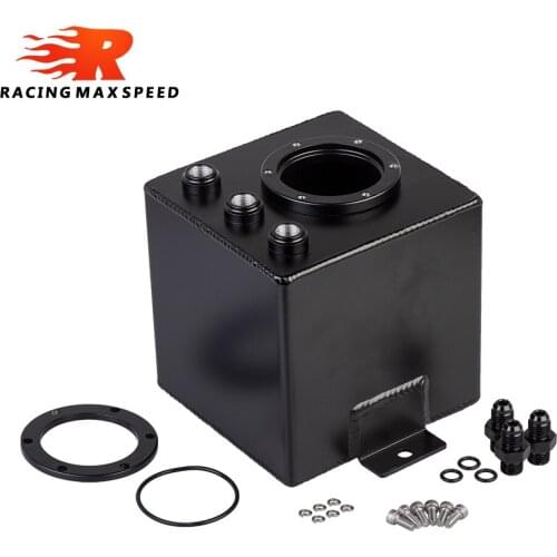 Universal AN6 2L ALUMINUM BILLET ALUMINUM FUEL SURGE TANK / AN6 SURGE TANK WITH FITTINGS