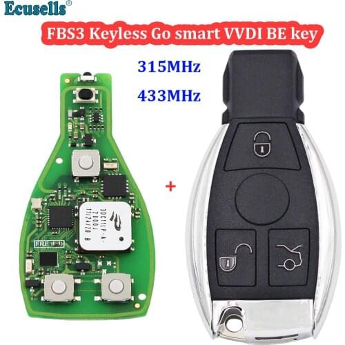 Xhorse MB Universal FBS3 BGA Keyless Go Smart VVDI BE Key 315Mhz/433MHZ for W204 W207 W212 W164 W166 W221 CLK