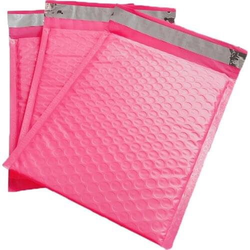 10pcs Rose Red Foam Shipping Envelopes With Bubble Mailing Bag Envelope Bags Self Seal Mailers Padded