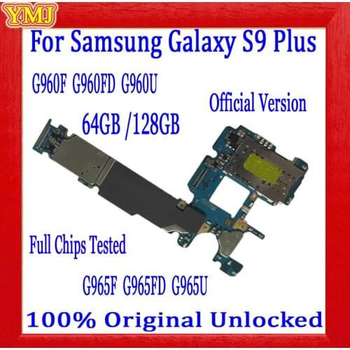 Factory Unlock Motherboard For Samsung Galaxy S9 Plus G960F G965F G960FD G960U G965FD G965U Original With full chips Logic Board
