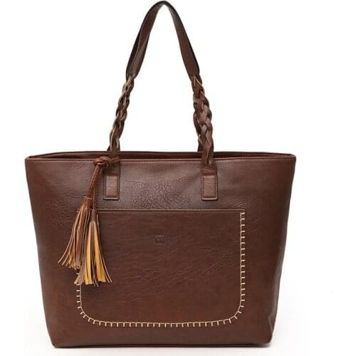 Women Messenger Bags with Tassel Luxury Designers Pu Leather Handbags 2021 Big Capacity Shopping Bag Women Shoulder Bags