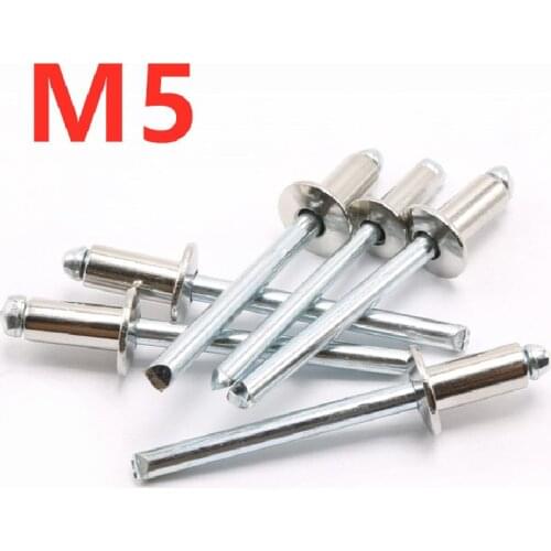100pcs M5 Stainless steel Blind Rivets Decorate rivet Fold Type size