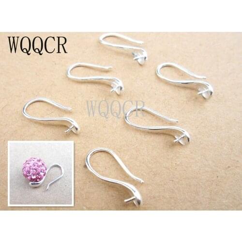 100PCS Fine Jewellery Components Genuine 925 Sterling Silver Handmade Beadings Findings Earring Hooks Leverback Earwire Fittings