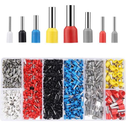 1200pcs/Box Wire Terminal Crimp Connector Insulated Uninsulated Wire End Ferrules Wire Connector Electrical Crimp Terminator