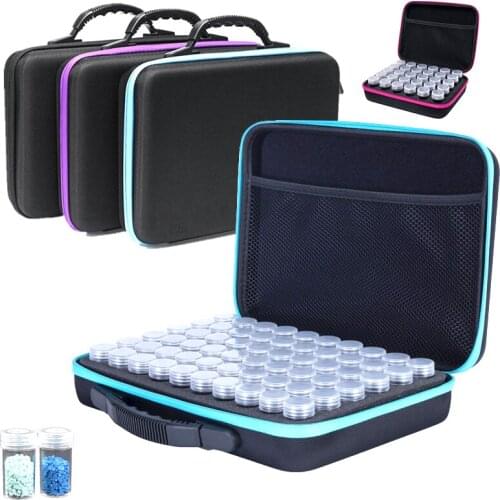 15/30/60/120 Bottles 5D Diy Diamond Painting Tools Box Accessories Storage Carry Case Embroidery Mosaic Beads Container HandBag