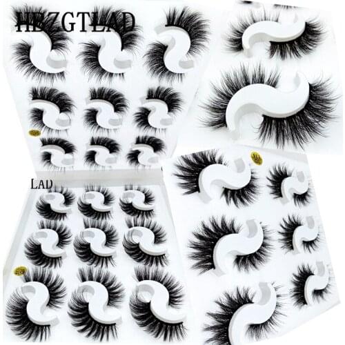 2019 NEW 3/5/9 pairs 100% Real Mink Eyelashes 3D Natural False Eyelashes Mink Lashes Soft Eyelash Extension Makeup Kit Cilios