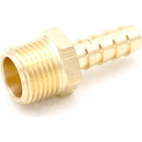 3/8" NPT Male x 5/16" Hose Barbed Tail Brass Fuel Fittings Connectors Adapters Max Pressure 229 PSI