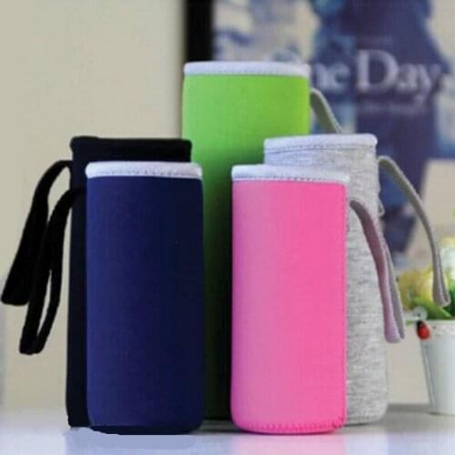 360ML/420ML/550ML Portable Bottle Cover Neoprene Warm Heat Insulation Gym Bottle Cup Bag Gym Case Bag Cover Pouch 7Coolors