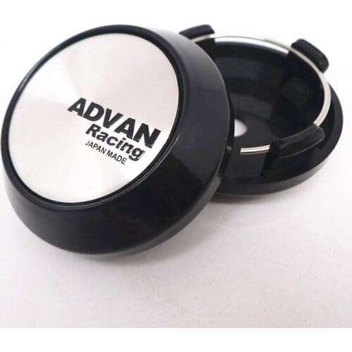 4pcs 64mm 57mm For ADVAN Racing Wheel Center Hub Cap Car Styling Cover 45mm Emblem Badge Stickers Accessories