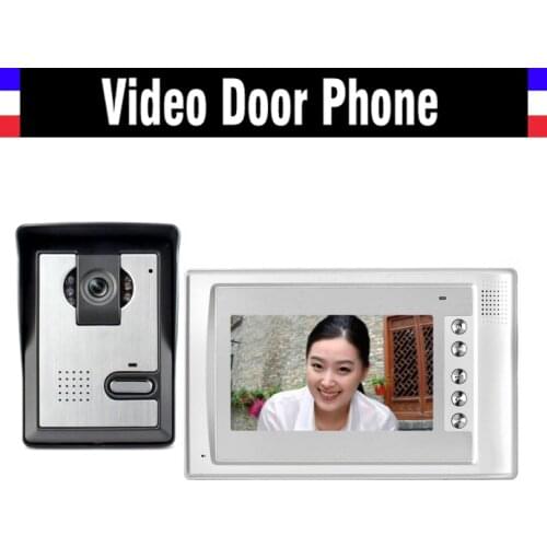 7 inch video door phone doorbell System Video intercom interphone kit IR Night Vision Waterpro 1 Monitor 1 Door Camera for villa