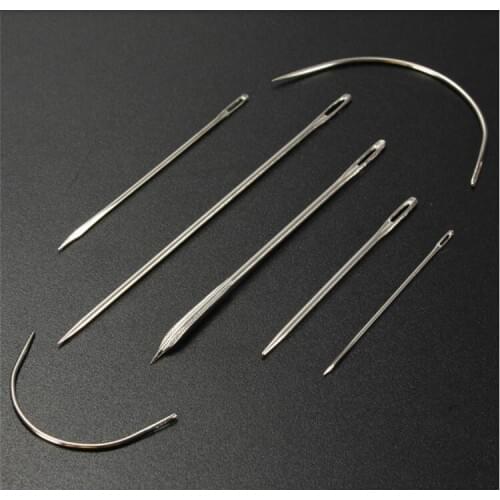 7pcs/Set Leather Canvas Sewing Needles Sewing Pins Set Home Stainless Steel Household Different Sizes For Carpet DIY Crafts
