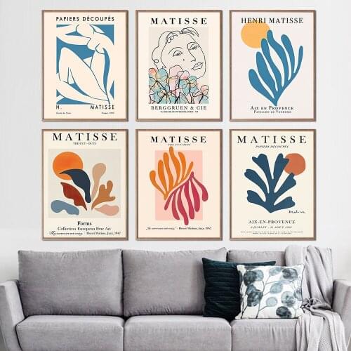 Abstract Woman Face Poster Matisse Nude Sofa Decoration Painting Living Room Bedroom Dining Room Home Decor