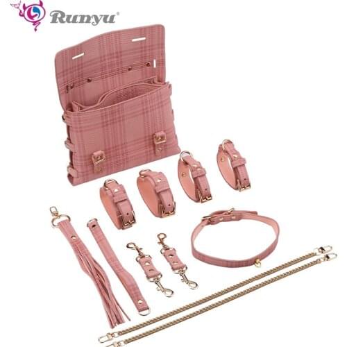 Bdsm adult game set stimulate slavery slave restrictions plush sex handcuffs whip flirt erotic accessories sex toys for couples