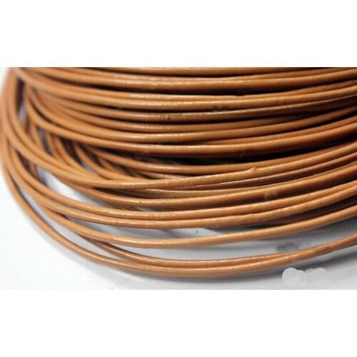 Free Ship 100meters 328Feet 3mm Light Brown Round Leather Cord Genuine Leather Cord For Jewelry DIY Rope