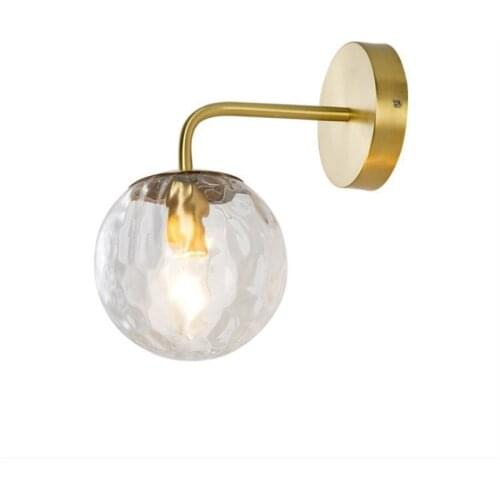Nordic Brass Color Wall Lamp Bedroom Headwall Light Living Room Background Wall Modern Simple Corridor Bath Room Mirror Front