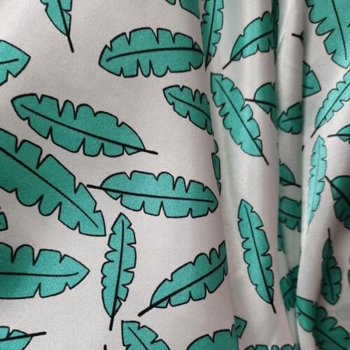 Decoration Satin Soft Leaf Satin Fabric Silky Polyester Charmeuse Scarf Ribbon Material 1 Yard