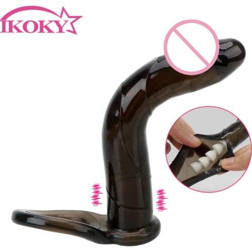 Double Penetration Strapon Dildo Vibrator Anal Plug G-Spot Vibrator Sex Toy For Men Women Adult Products Erotic Dildos Toys