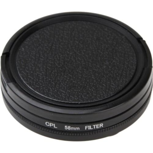 Filters Lens Cap 58mm Digital CPL Circular Polarizer Glass Filter for Canon Nikon Sony DSLR Gopro Hero 4 Session Action Camera