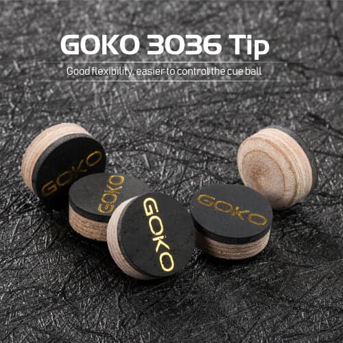 GOKO Cue Tips Model 3036 S/M/H Snooker Cue Pool Cue Billiard Tip 10/11.5/13mm Tip Pig Skin 6-7 Layers Multi-layered Accessories