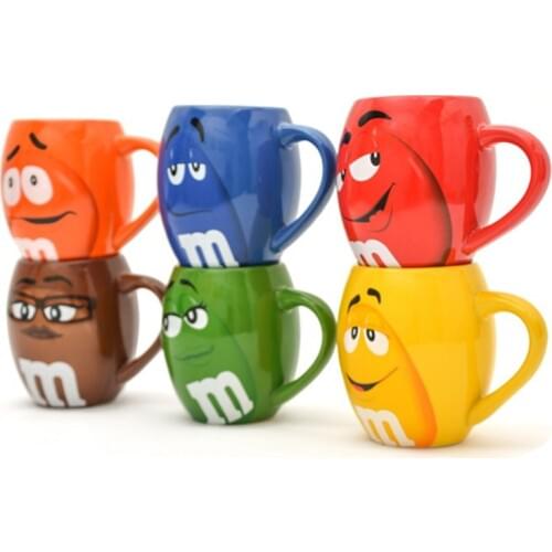 Cartoon Coffee Mugs Cute Expression Tea Cups Large Capacity Creative Drinkware