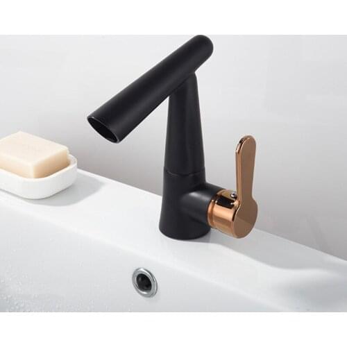 Bathroom Faucets Basin Mixer Taps Wash Basin Faucet Soild Brass Black Faucet Gold Tap Sink Faucet Washing Hand Basin Water Tap