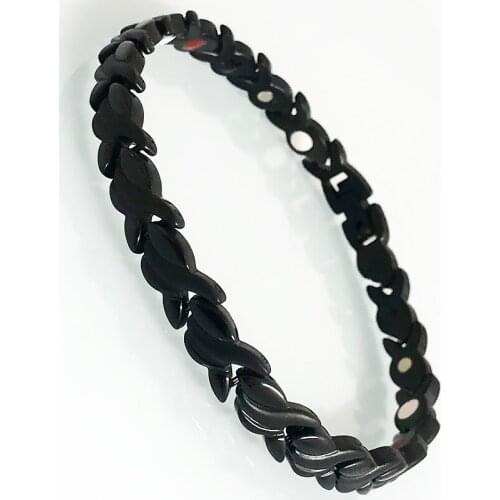 Mens Black Color Stainless Steel Bracelets Womens Golden Mix Health Care Germanium Magnetic Wristband Male Jewelry Gifts Kpop