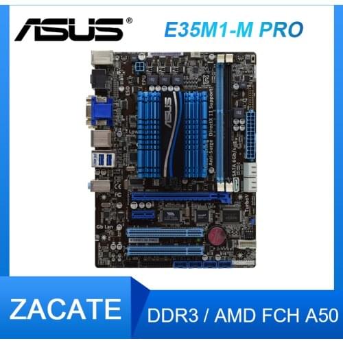 ASUS E35M1-M PRO Desktop Integrated AMD E-350 APU CPU mute PC Motherboard USB3 SATA3 Original Mainboard Set
