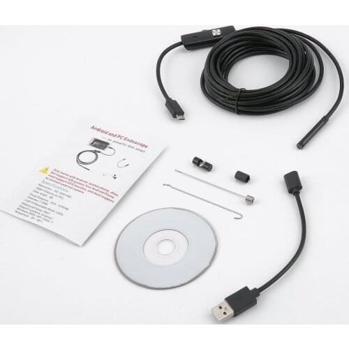 Mini USB Endoscope 5.5mm 1/1.5/2/3.5/5M Focus Camera Lens Waterproof For Android Endoscope Mini USB Endoscope Inspection Camera