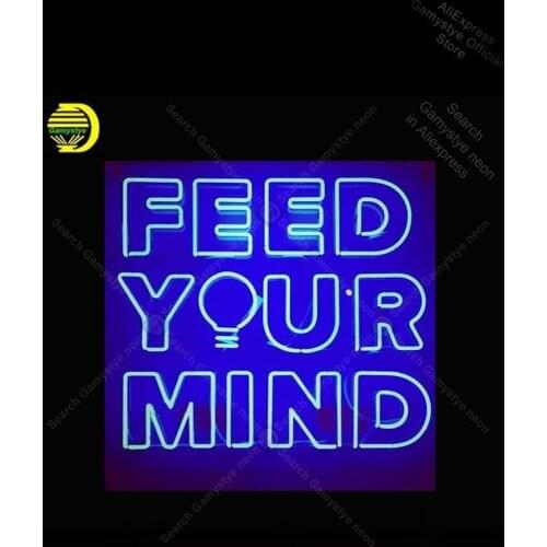NEON SIGN For FEED YOUR MIND Sign light lampara Home display neon signs Fast Shipping Neon Signs For Home Neon Beer Signs Board