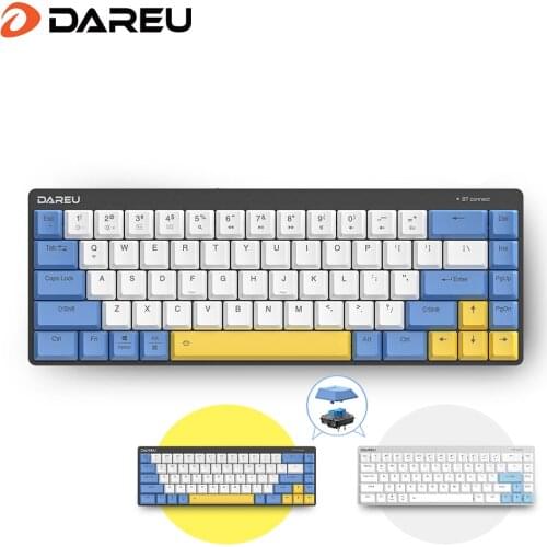 Dareu EK868 Low Profile Switch Mechanical Wireless Keyboard Bluetooth 5.1 Extra-Thin Rechargeable Gaming Keypads For 3 Devices