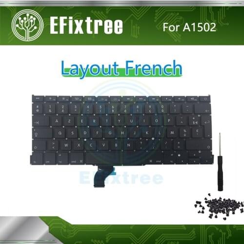 New French A1502 Keyboard Backlight For Macbook Pro Retina 13" A1502 Layout 2013 2014 2015 ME864 ME866 MGX72 MGX92 MF839 MF84